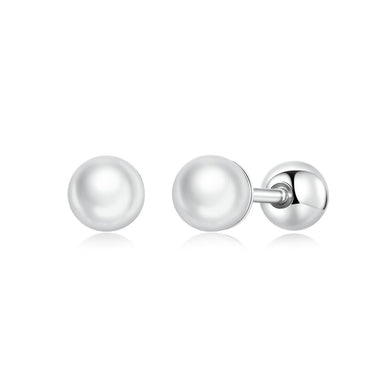 925 Sterling Silver Quality Shell Pearl Earrings for Women - 0