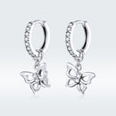 S925 Oxidized Silver Pavé Setting CZ Earrings for Women-4