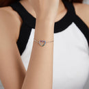 925 Sterling Silver Bracelet with Pavé Setting CZ-7