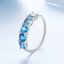 925 Sterling Silver Ring with White Gold Plating for Women, Size 6.0-3