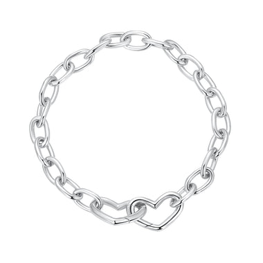 925 Sterling Silver Plated White Gold 19.0 cm Bracelet