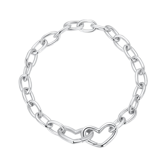 925 Sterling Silver Plated White Gold 19.0 cm Bracelet