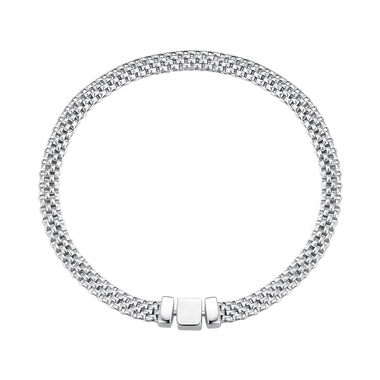 925 Sterling Silver Plated Platinum 17.0 Size Bracelet for Women