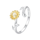 925 Sterling Silver Transparent Glass Ring 1.7mm for Women-1