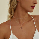 925 Sterling Silver Plated White Gold Adjustable Necklace-7