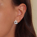 S925 Oxidized Silver 1cm Earrings for Women-6