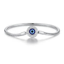 925 Sterling Silver Bracelet with CZ & Resin, Size 17.0-4