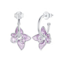 925 Sterling Silver Enamel White Gold Plated Earrings Size 20*14mm-2