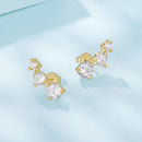 925 Sterling Silver Earrings with Pavé Setting CZ | Size 0.6*1.45cm for Women-6