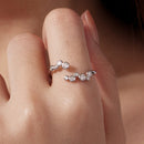 925 Sterling Silver Moissanite 0.06 Carat Ring for Women, Size E-6