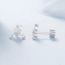 925 Sterling Silver Earrings with Pavé Setting CZ-4