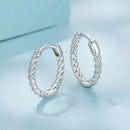 925 Sterling Silver Plated White Gold Earrings Size 1.4x0.2cm for Women-3