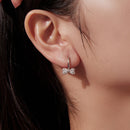 925 Sterling Silver Moissanite 0.20 Carat Earrings Plated White Gold for Women-8