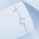 925 Sterling Silver CZ Bracelet with White Gold Plating, 150mm Length for Women-5