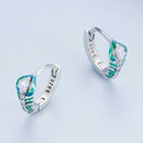 925 Sterling Silver Enamel Oxidized Earrings with Pavé Setting for Women-4