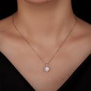 925 Sterling Silver Moissanite Pendant Necklace for Women - 45cm-8