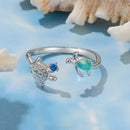 925 Sterling Silver Enamel White Gold Plated Ring for Women-3