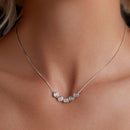 925 Sterling Silver 4mm Moissanite Plated Platinum Necklace for Women-6