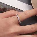 925 Sterling Silver White Gold Plated 0.26cm CZ Ring Size 6.0 for Women-4