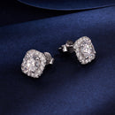 925 Sterling Silver Moissanite 1.0cm Earrings with Pavé Setting for Women-4
