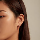 925 Sterling Silver Earrings with Zircon and Platinum Plating-7