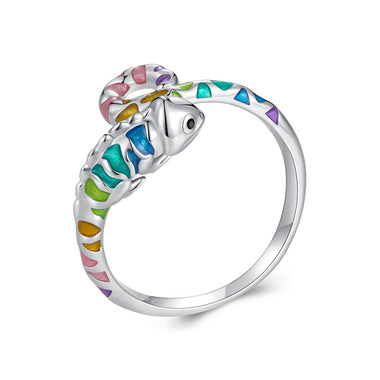 925 Sterling Silver Enamel Process Pavé Setting CZ Ring for Women - 0