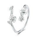 925 Sterling Silver Plated White Gold Ring for Women-1