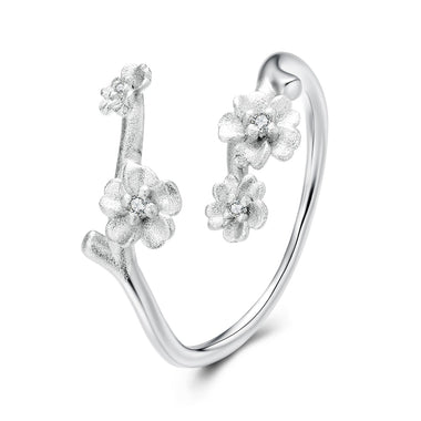 925 Sterling Silver Plated White Gold Ring for Women