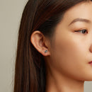 925 Sterling Silver Turquoise Earrings, 0.6*0.9cm, Oxidized Silver Finish for Women-4
