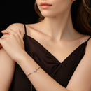 925 Sterling Silver Plated White Gold Moissanite Bracelet 15+6cm for Women-4