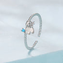 925 Sterling Silver Synthetic Turquoise Pendant 0.7x0.8cm for Women-2