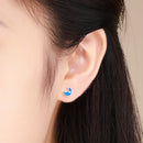 925 Sterling Silver Earrings for Women - Enamel Moon and Sun Design, 0.7x0.6cm, 0.6x0.8cm-6
