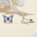 925 Sterling Silver Earrings with Enamel and CZ for Women-5