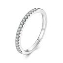 925 Sterling Silver 0.01ct Moissanite Ring in Size 8A-2