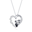 S925 Sterling Silver Adjustable Necklace with CZ and Enamel Pendant-3