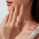 925 Sterling Silver White Gold Plated Pavé CZ Rings for Women-8