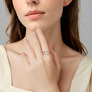925 Sterling Silver & White Gold Plated Pavé CZ Ring-6