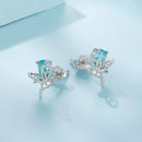 925 Sterling Silver White Gold Plated 1.0x0.7cm CZ Earrings for Women-3