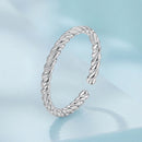 925 Sterling Silver White Gold Plated Ring for Women-2
