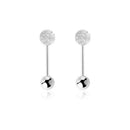 925 Sterling Silver Earrings with Platinum Plating - 0.3 cm for Women-1