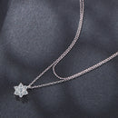 925 Sterling Silver 0.06 Carat & 0.20 Carat Moissanite Necklace with White Gold Plating for Women-4