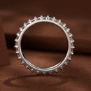 925 Sterling Silver Moissanite 0.03ct Ring Size 6-5