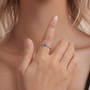 925 Sterling Silver Opal Pendant Ring for Women-4