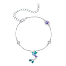925 Sterling Silver Enamel Pavé CZ White Gold Bracelet for Women 15+6cm-1