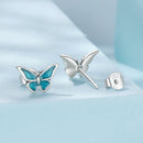 925 Sterling Silver Enamel Oxidized Earrings Size 0.7*1.1cm for Women-4