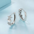 925 Sterling Silver Earrings with Pavé Setting CZ in Oxidized Silver-3