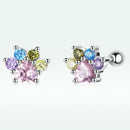 925 Sterling Silver Earrings with Pavé Setting and CZ-4