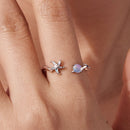 925 Sterling Silver Ring with White Gold Plating, 0.16cm Width for Women-6