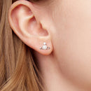 925 Sterling Silver Earrings with White Gold Plating and Shell Pearl-6