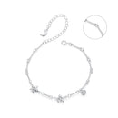 925 Sterling Silver White Gold Plated CZ Bracelet for Women-2